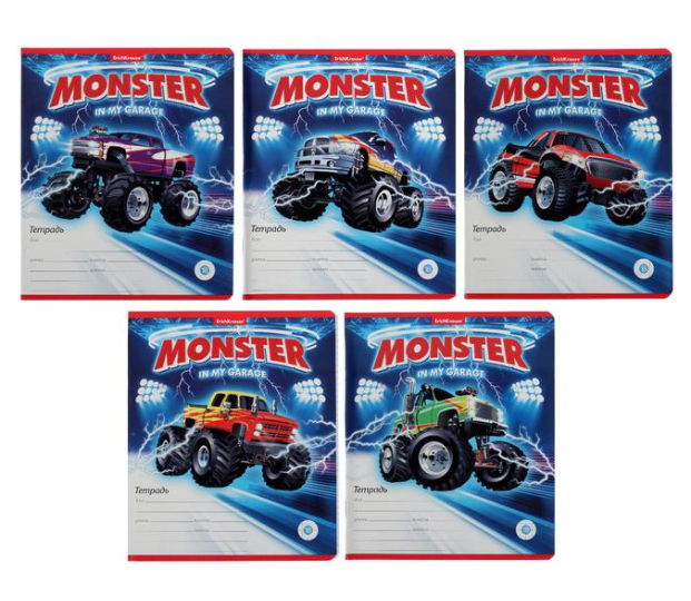 Тетрадь 18л клетка Monster Car ЕК49203 фото 1