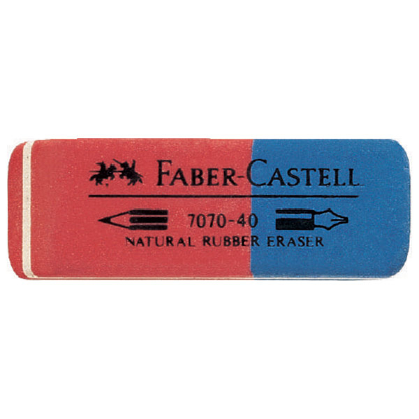 Ластик Faber Castell 7070 каучук двусторонний 50*1 фото 1