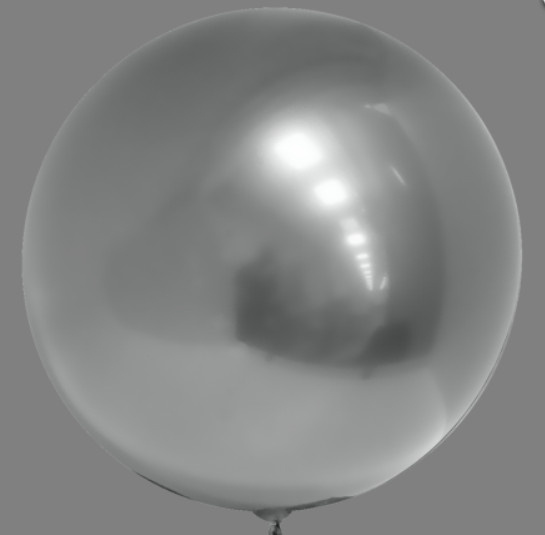 Шар воздушный деко сфера 18" 3D Deco Bubble Серебр фото 1