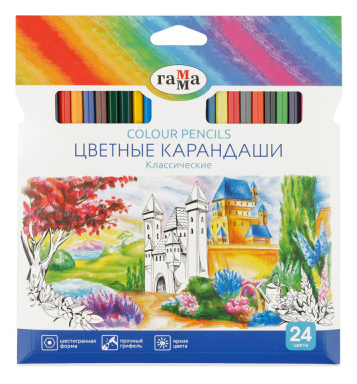 Карандаши Гамма 24цв Классические 050918_04_04 фото 1