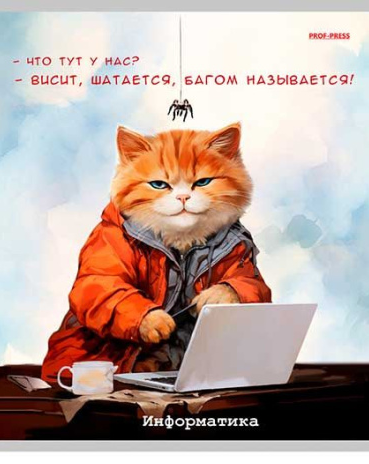 Тетрадь 48л П Жил был кот Информатика ТМ Prof-Press фото 1