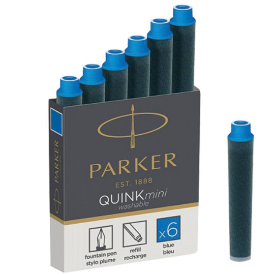 Баллончики PARKER Cartridge Quink Mini смываемые с фото 1