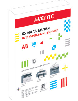 Бумага офисная deVente А5 500л 80г/м белая фото 1