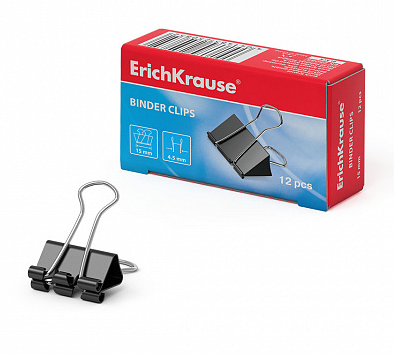 Зажим ERICH KRAUSE 15мм черный фото 1