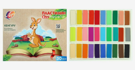 Пластилин Луч ZOO 30цв 450г фото 1