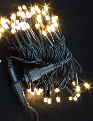 Гирлянда В 100 led шнурок белый 10м flash-w черн.пр каучук уличный соед.IP65 273 фото 1