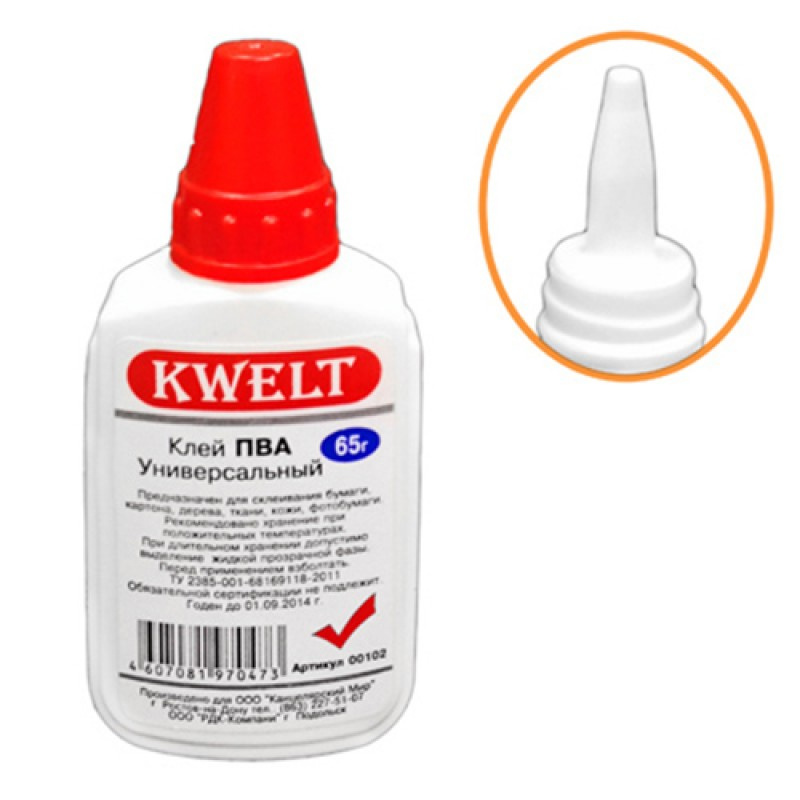 Клей ПВА Kwelt 65гр К-00102 фото 1