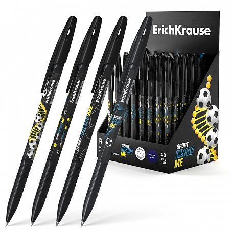 Ручка шар ЕК61271 R-301 Stick&Grip Sport DNA синяя 0,7мм рифл.держ фото 1