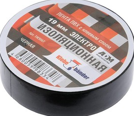 Изолента 19мм*20м Klebebander ПВХ черная TIK906T фото 1