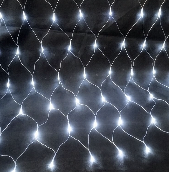 Гирлянда В 160 led сетка белый проз.пр пвх 1,5*1,5 фото 1