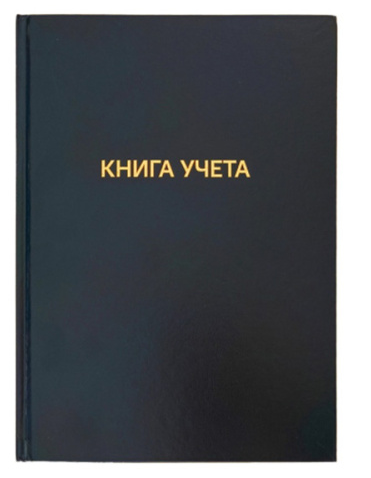 Книга учета 144л А4 deVente бумвинил, клетка, офсет, тиснение фольгой, сшивка фото 1