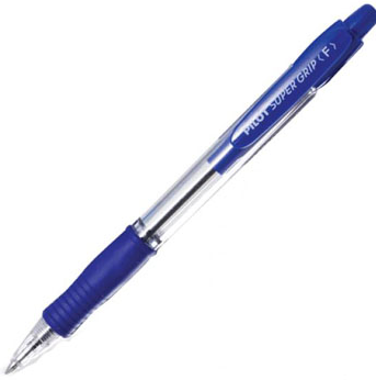 Ручка шар Pilot 0,7 BPGP-10R-F-Y автомат синяя Super Grip резиновый держатель, чернила на масл фото 1
