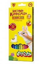 Карандаши Каляка-Маляка 12цв трехгр.пластик стираемые с ластиком к/к ККМП12 фото 1