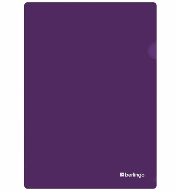 Папка-уголок Berlingo А4 Soft Touch 200мкм, софт-тач, фиолетовая фото 1