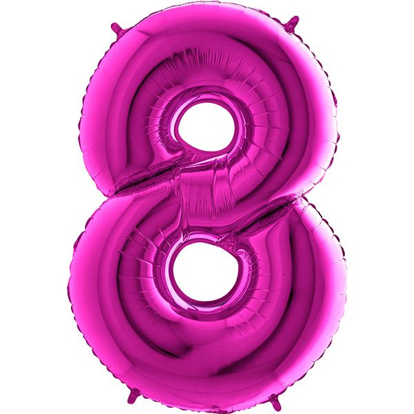 Шар фольга цифра 40" Pink 8 фото 1