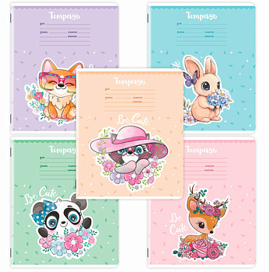 Тетрадь 12л линия BE CUTE обложка картон ЮНЛАНДИЯ 107285 фото 1