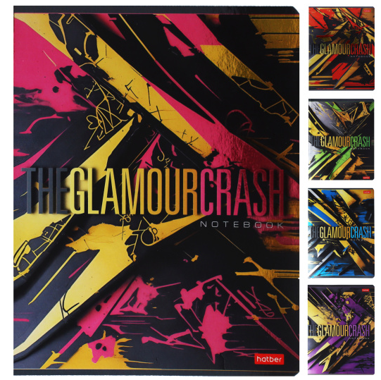 Тетрадь 48л линия The glamour crash Hatber офсет, на скобе, обложка - мелованный картон, металлизиро фото 1