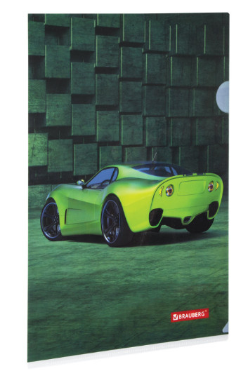 Папка-уголок BRAUBERG SPORT CAR, А4, 150 мкм, цветная печать, 228044 фото 1