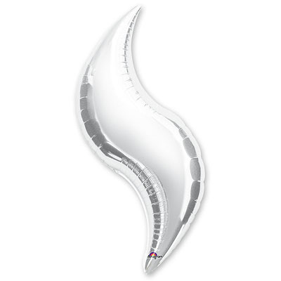Шар фольга зигзаг 19" Silver 1204-0401 фото 1