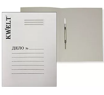Скоросшиватель карт 360г/м белый немелов KWELT К-000049 фото 1