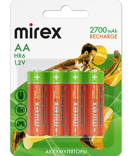 Аккумулятор Mirex HR6 2700mAh Ni-Mh фото 1