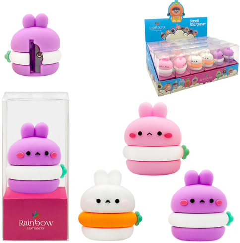 Точилка KWELT Rabbit soft-touch  1отв цвет ассорти фото 1