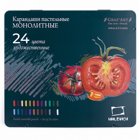 Карандаши Малевичъ GrafArt 24цв монолитных пастельных  фото 1