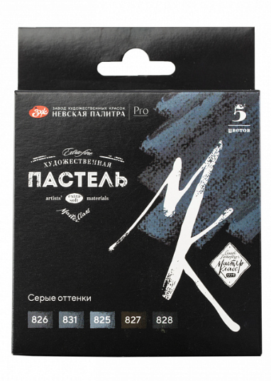 Пастель Мастер-Класс 5цв художественная Серые оттенки фото 1