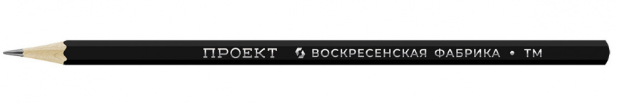 Карандаш ч/гр ВКФ Проект НВ шестигранный деревянный заточенный, картонная упаковка фото 1