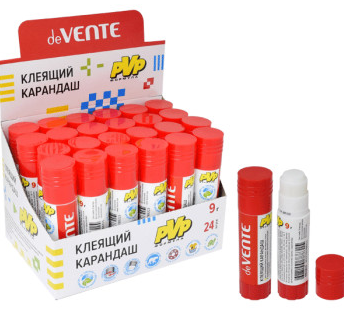 Клей-карандаш deVente 9г основа PVP быстросохнущий фото 1