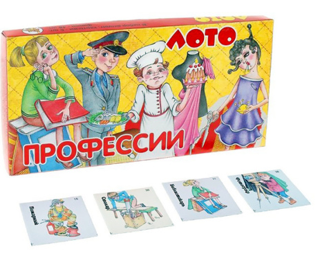 Игра настольная Задира Лото Профессии, состав: 6 карточек, 48 фишек, 16,4*8,4*1,5см, материал картон фото 1