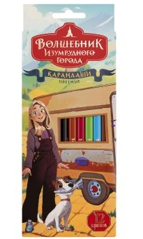 Карандаши Мульти-Пульти 12цв Волшебник Изумрудного Города трехгр карт/уп фото 1