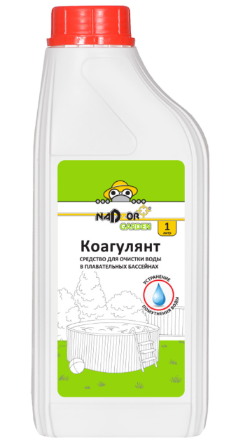 Коагулянт жидкий 1л (средство для очистки воды в бассейнах) Nadzor Garden фото 1