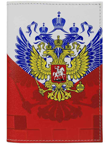 Обложка для паспорта Имидж Рассвет белая с рисунком натуральная кожа фото 1