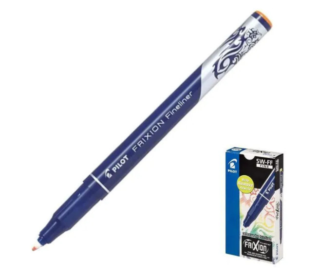 Линер Пиши-стирай Pilot Erasable Frixion Fineliner оранжевый 0,45мм фото 1