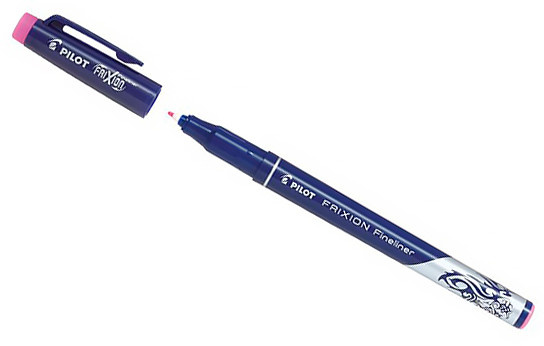 Линер Пиши-стирай Pilot Erasable Frixion Fineliner розовый 0,45мм фото 1