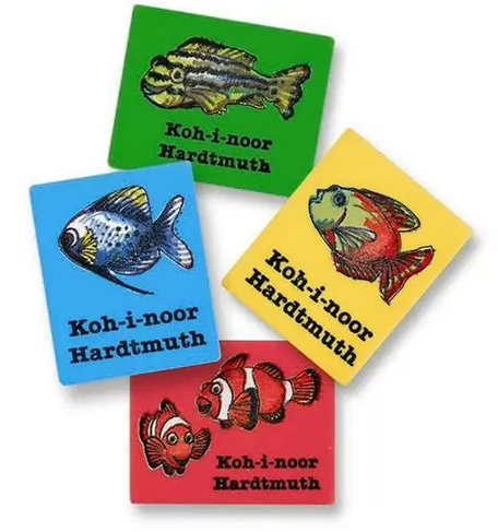 Ластик KOH-I-NOOR Animals 35,5*28,5*10мм ассорти мягкий фото 1