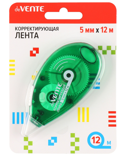 Корректирующая лента deVente 5мм*12м картонный блистер, европодвес фото 1