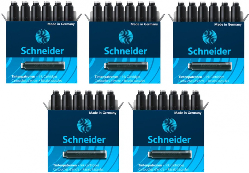 Баллончики Schneider чернильные черные 6601 фото 1