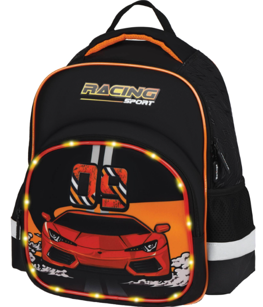 Рюкзак Berlingo Kids Racing sport 36*27*12см, 1 отделение, 2 кармана, эргономичная спинка, LED кан фото 1