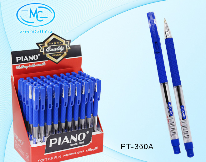 Ручка шар PIANO PT-350-А-12 0,5мм игольчатый рез.д фото 1