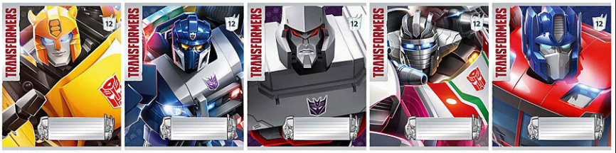 Тетрадь 12л клетка Transformers АкХ TR212/5 фото 1