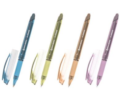 Ручка пиши-стирай BRAUBERG X-ERASE PASTEL 0,7мм грипп гелевая синяя фото 1